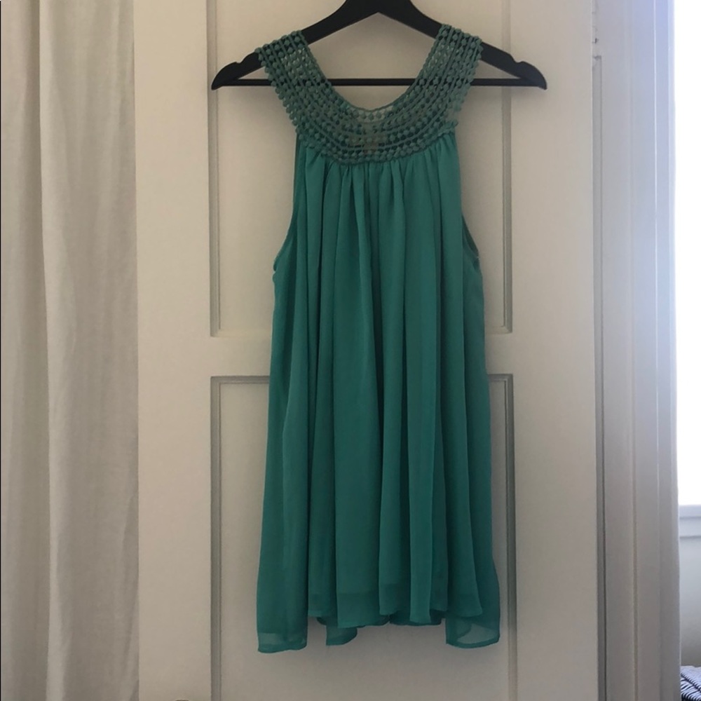 Turquoise flowy tunic